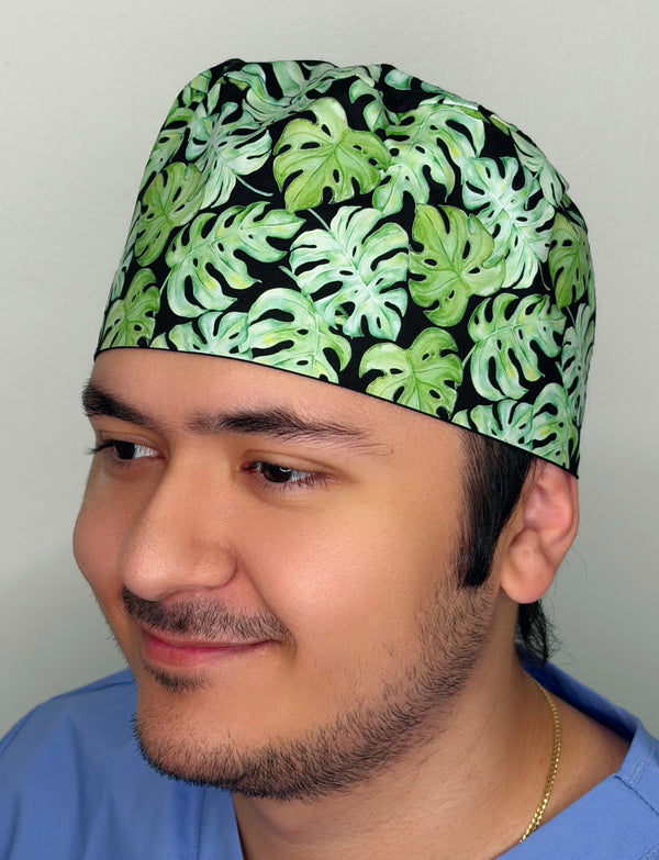 Pothos Floral Themed Funny Custom Solid Color Unisex Scrub Cap