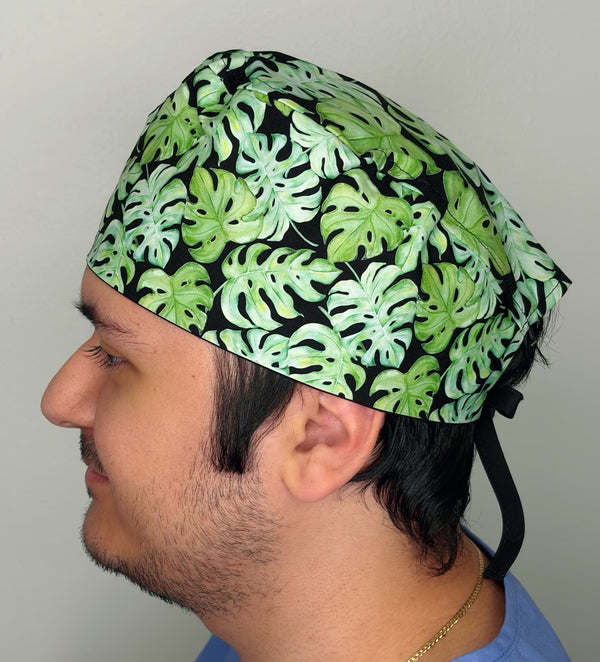 Pothos Floral Themed Funny Custom Solid Color Unisex Scrub Cap