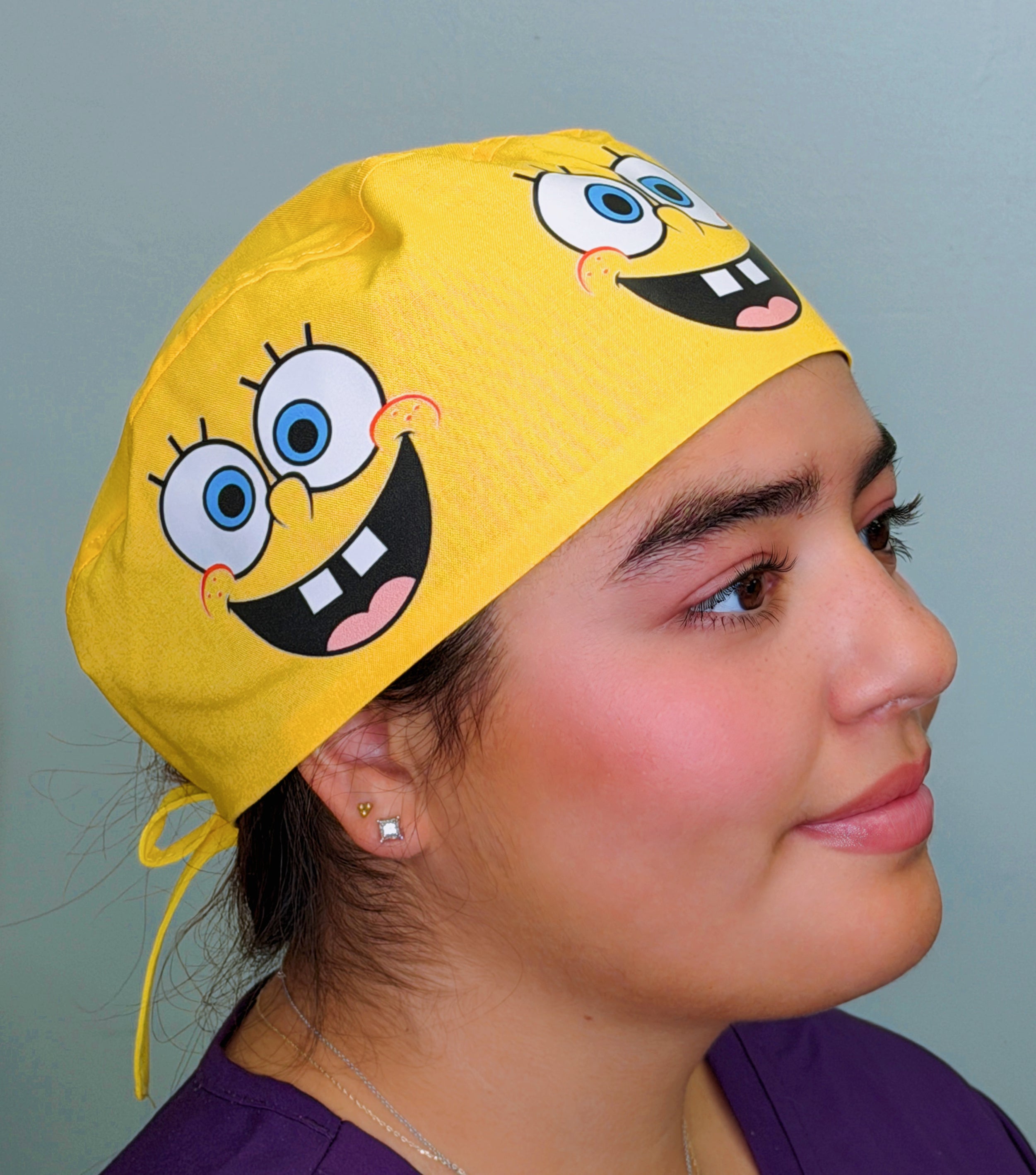 Spongebob Custom Solid Color Unisex Scrub Cap