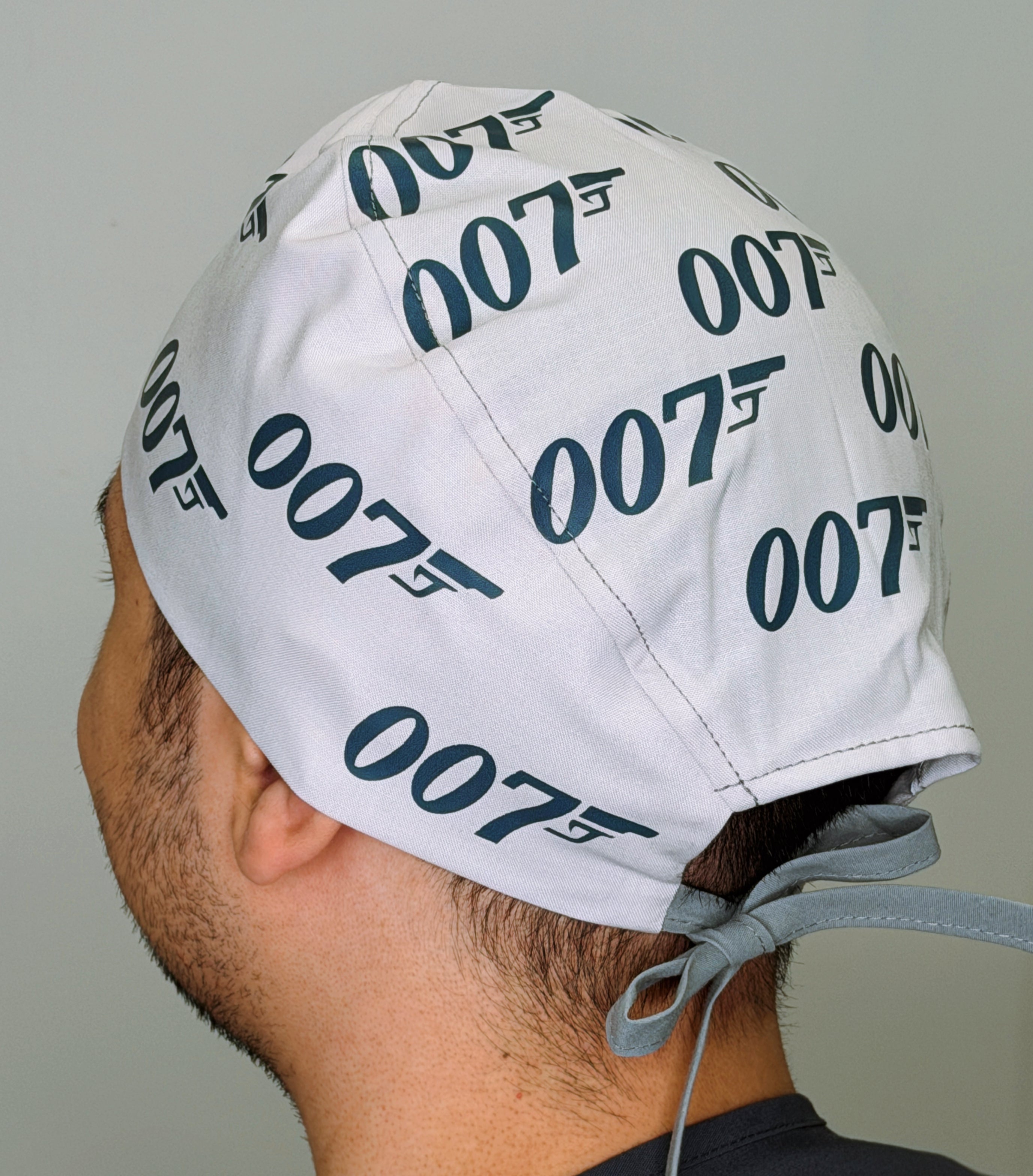 007 Bond Famous Movie Custom Solid Color Unisex Scrub Cap