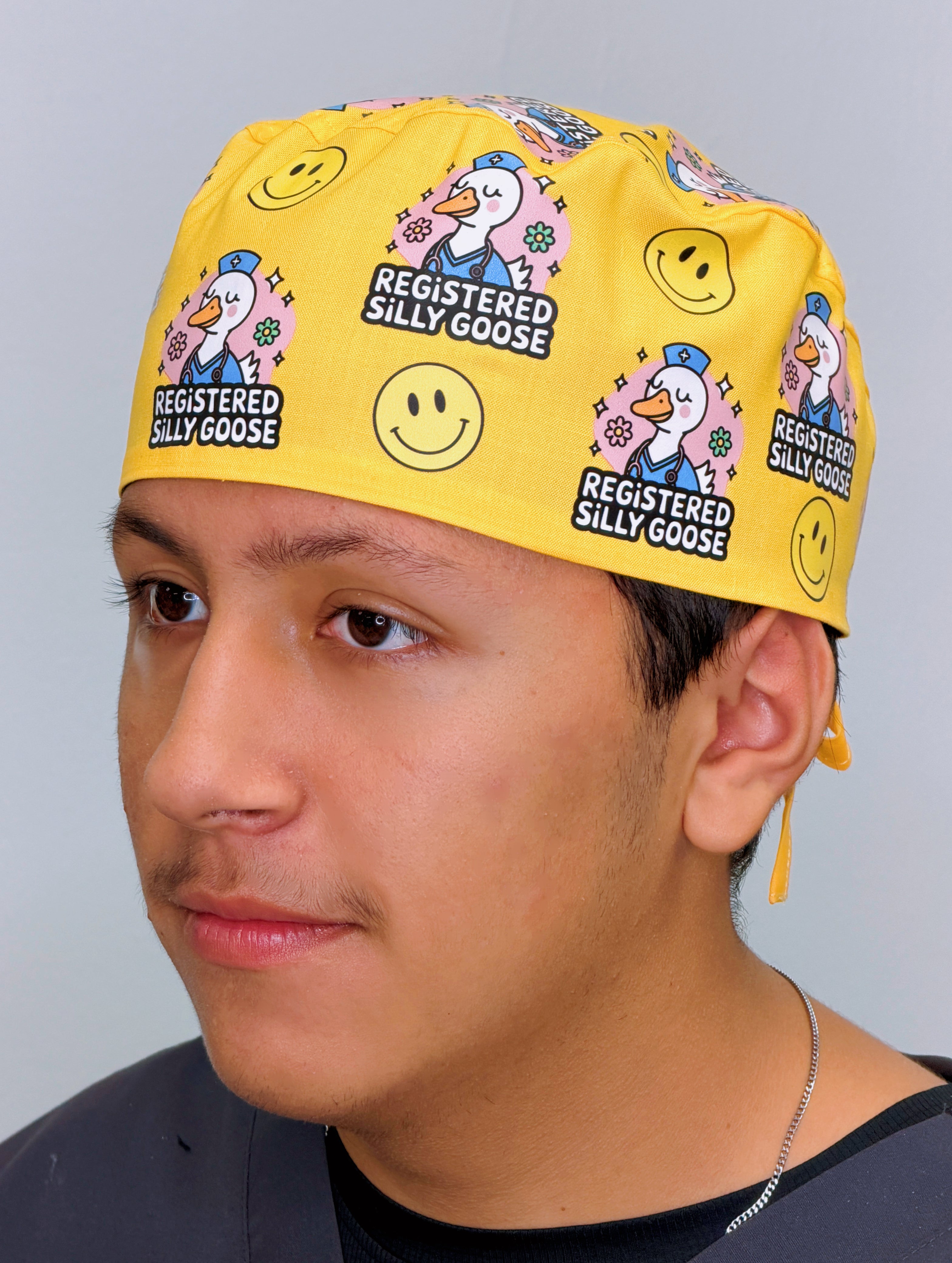 Funny Registered Silly Goose Themed Custom Customized Solid Color Unisex Scrub Cap by UscCreations