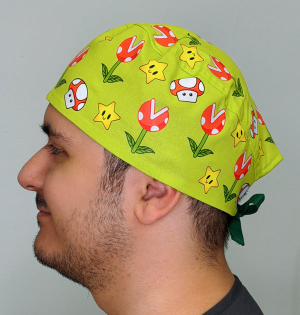 Retro Video Game Custom Solid Color Unisex Scrub Cap