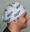 007 Bond Famous Movie Custom Solid Color Unisex Scrub Cap
