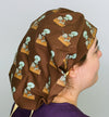 Funny Squidward Don't Ask Don't Care Themed Custom Solid Color Bouffant