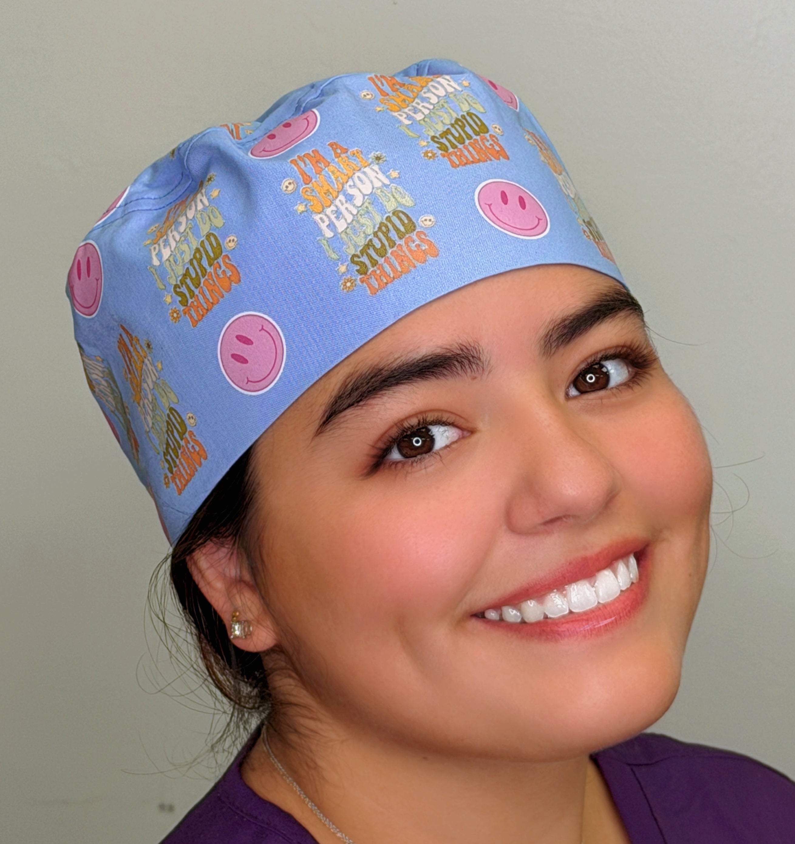 I'm A Smart Person I Just Do Stupid Things Custom Solid Color Unisex Scrub Cap