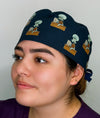Funny Don't Ask Don't Care Squidward Custom Solid Color Unisex Scrub Cap