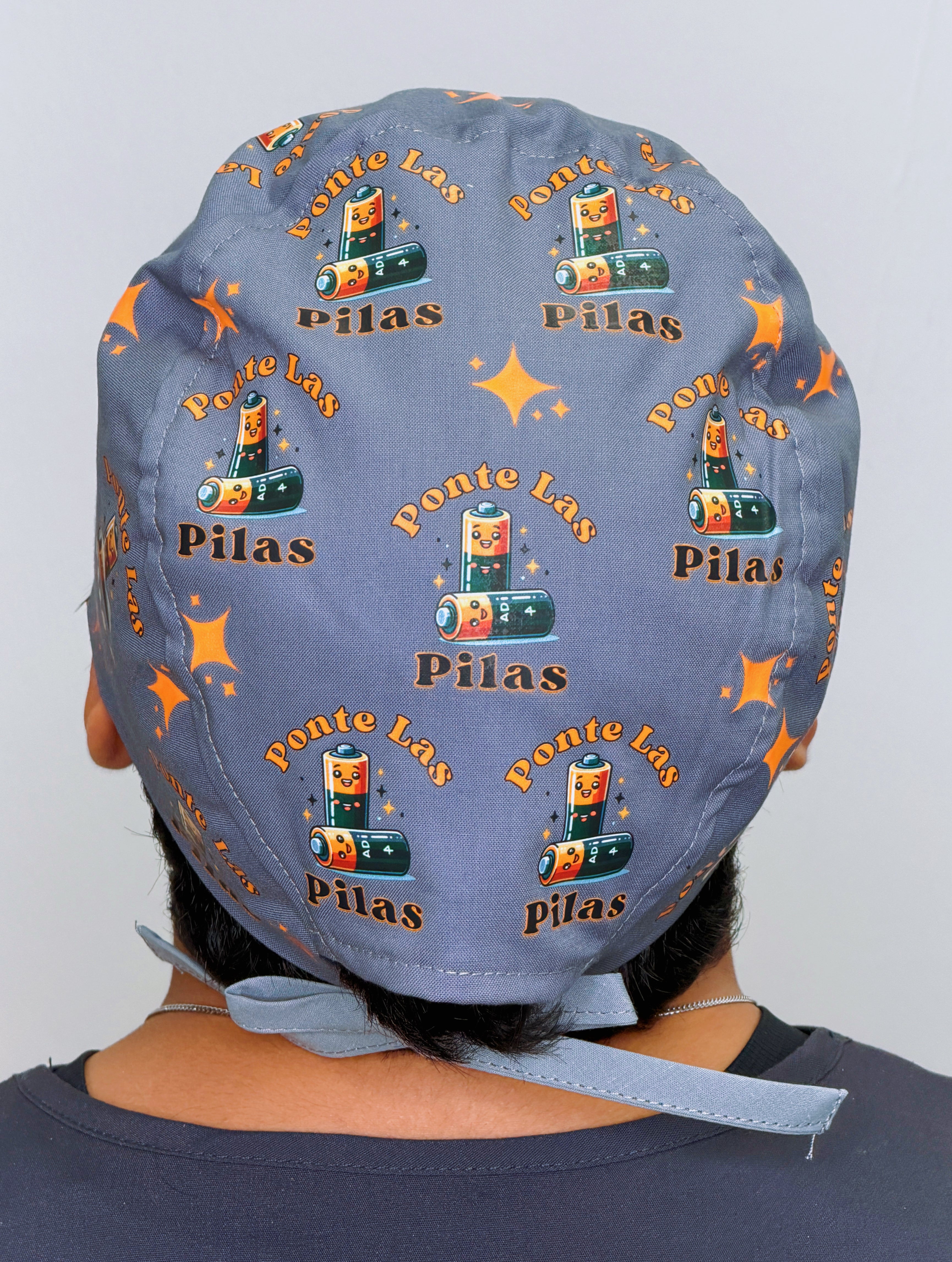 Ponte Las Pilas Funny Themed Custom Customized Solid Color Unisex Scrub Cap by UscCreations