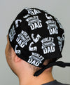 World's Strongest Dad Father's Day Custom Solid Color Unisex Scrub Cap