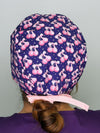 Pink Cherry Bows Custom Solid Color Unisex Scrub Cap