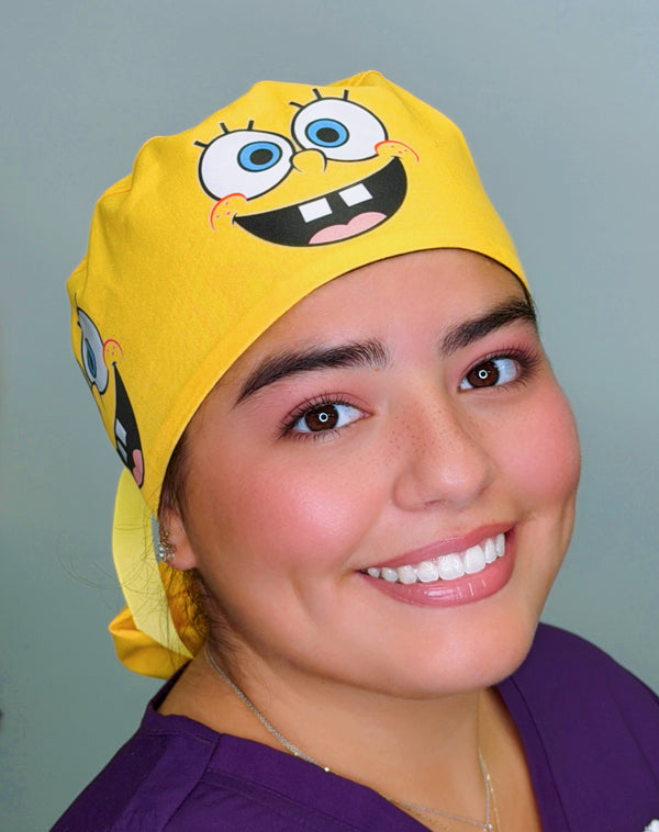 Spongebob Face Custom Solid Color Ponytail
