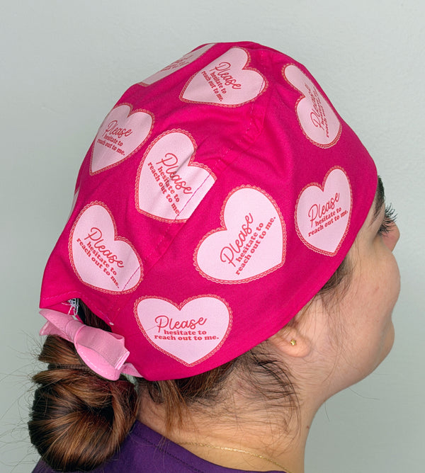 Please Hesitate To Reach Out To Me Funny Custom Solid Color Unisex Scrub Cap