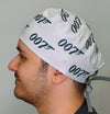 007 Bond Famous Movie Custom Solid Color Unisex Scrub Cap
