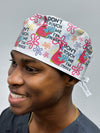 Funny Don't Touch Me WITH Flowers I'm Sterile Patrick Custom Solid Color Unisex Scrub Cap