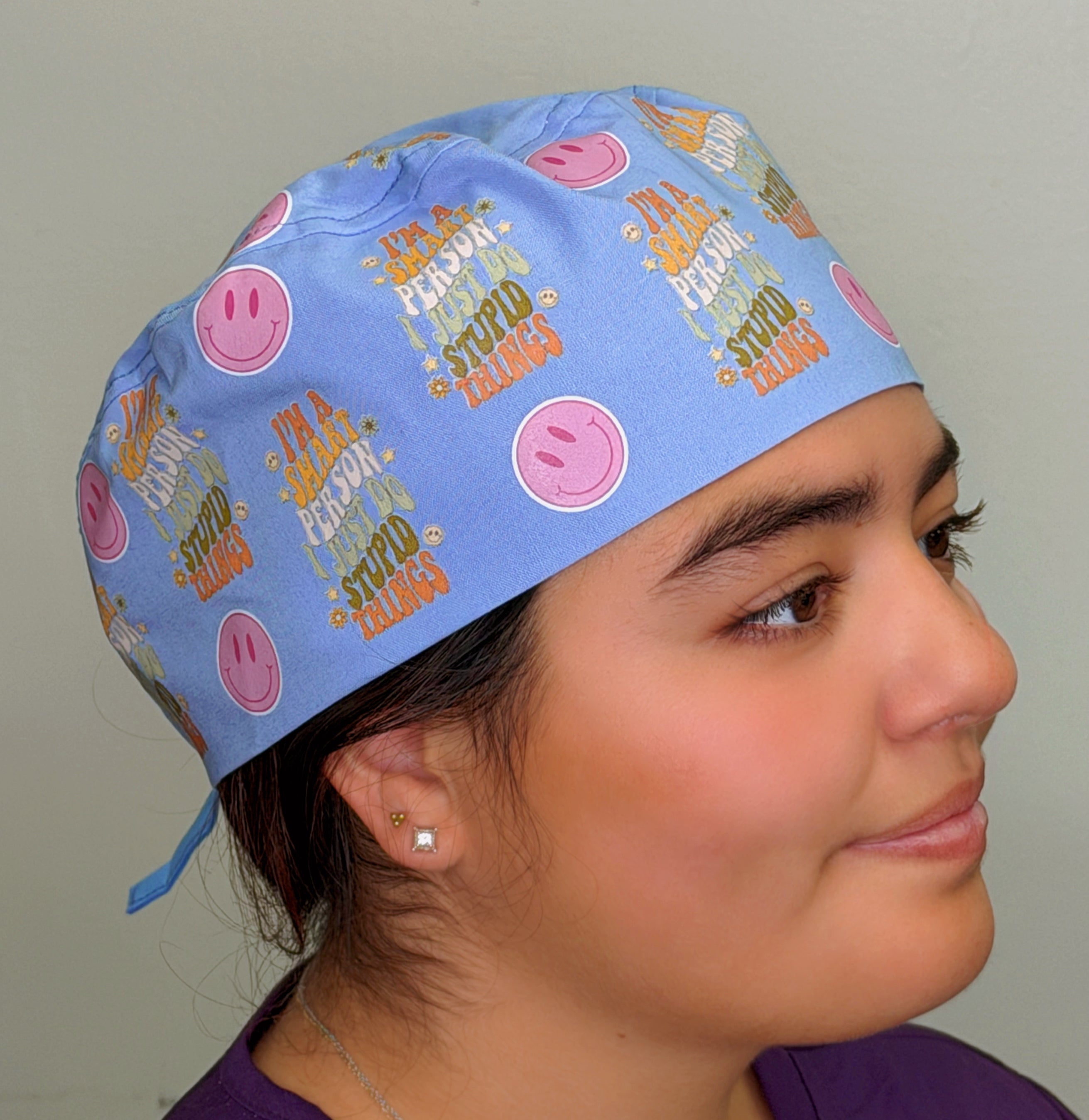 I'm A Smart Person I Just Do Stupid Things Custom Solid Color Unisex Scrub Cap