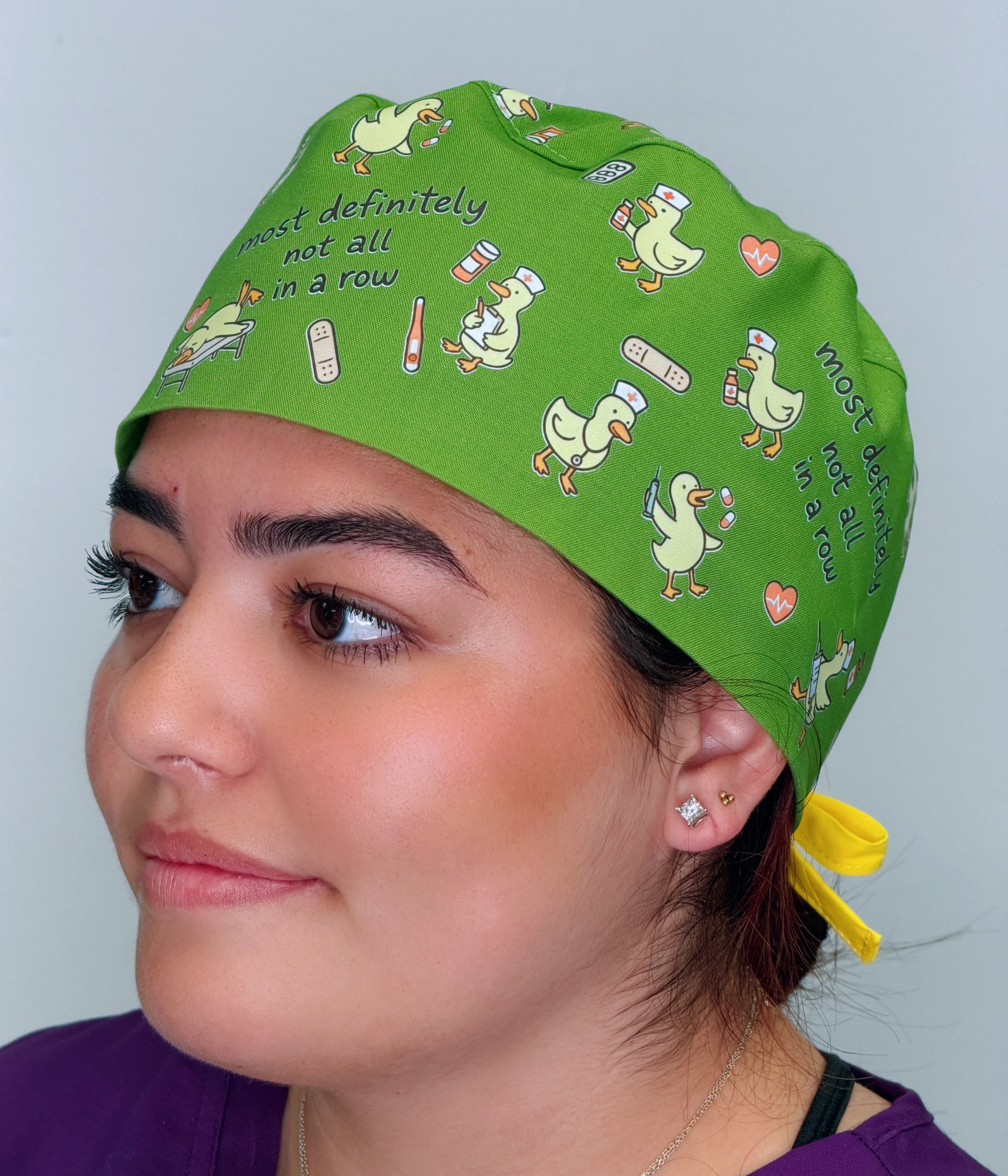No My Ducks Are Most Definitely Not All In A Row Custom Solid Color Unisex Scrub Cap (Copy)