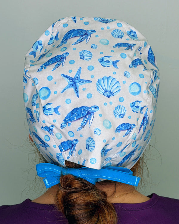 Sea Life Ocean Themed Funny Custom Solid Color Unisex Scrub Cap