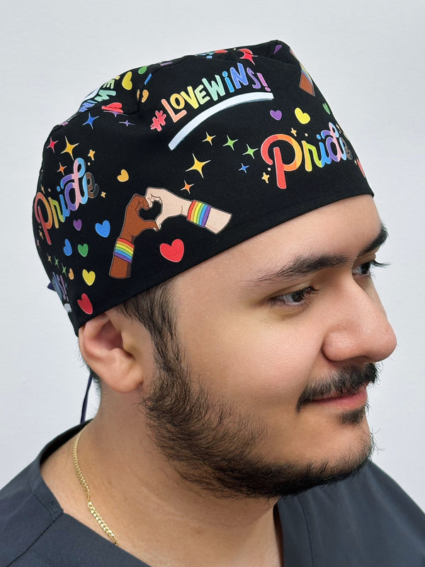 LGBTQIA+ Pride Proud Themed Custom Solid Color Unisex Scrub Cap