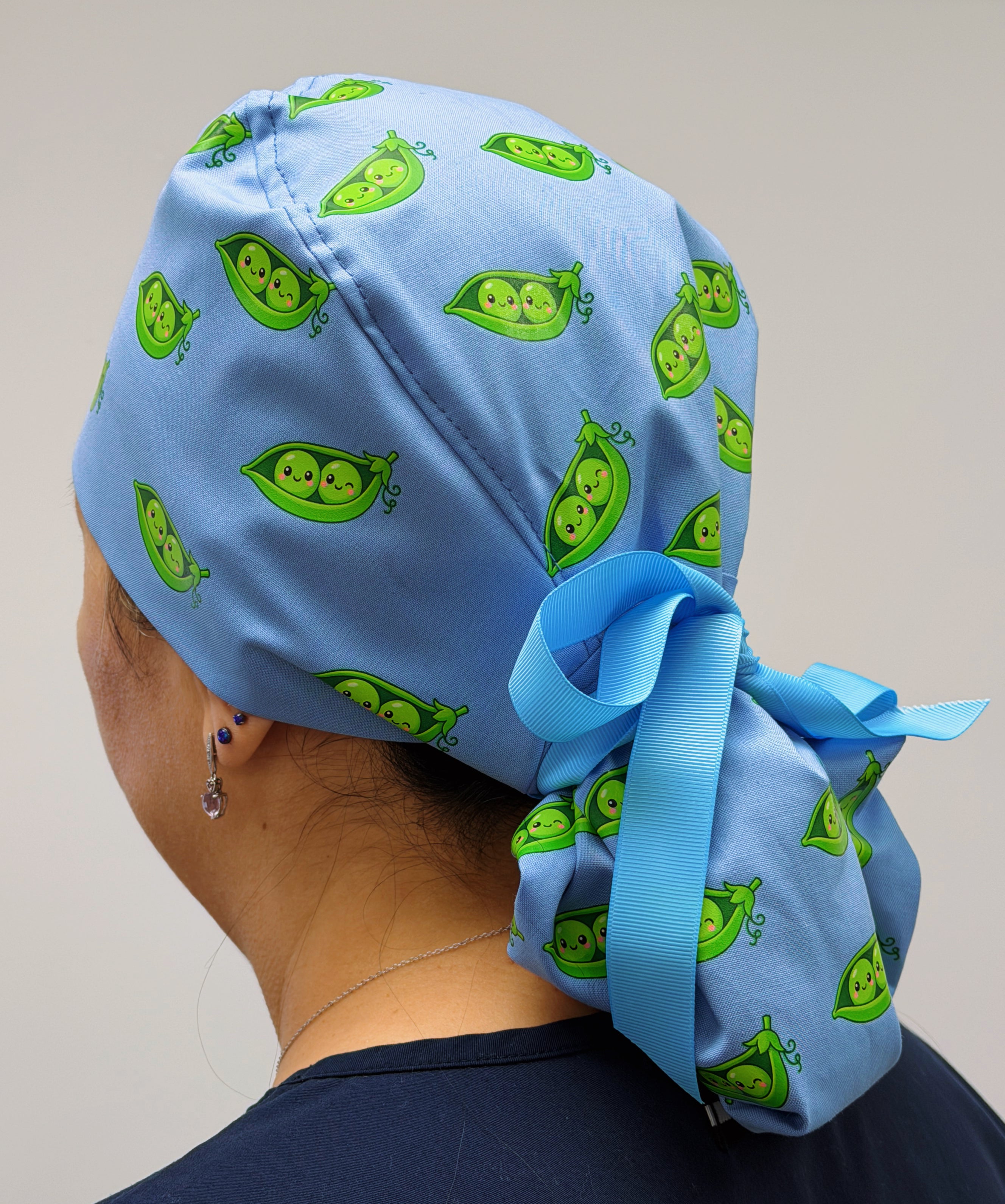 Cute Two Peas In A Pod Custom Solid Color Ponytail
