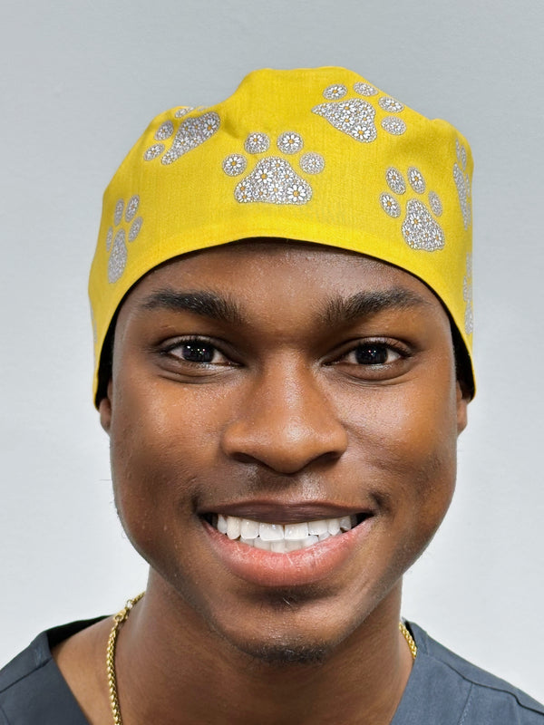 Daisy Paws Theme Custom Solid Color Unisex Scrub Cap