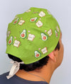 Cute Avocado Toast Custom Solid Color Unisex Scrub Cap