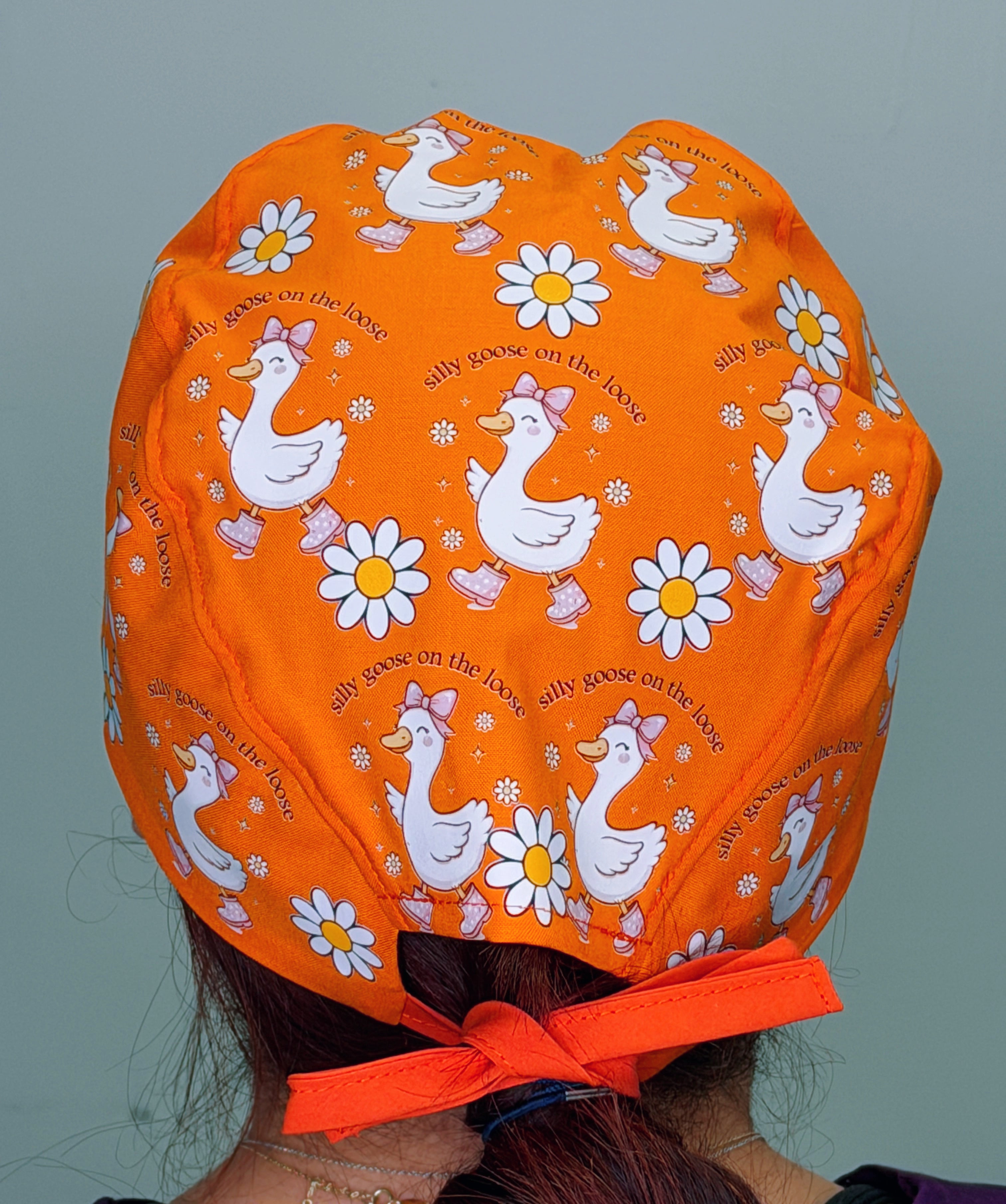 Silly Goose On The Loose Custom Solid Color Unisex Scrub Cap