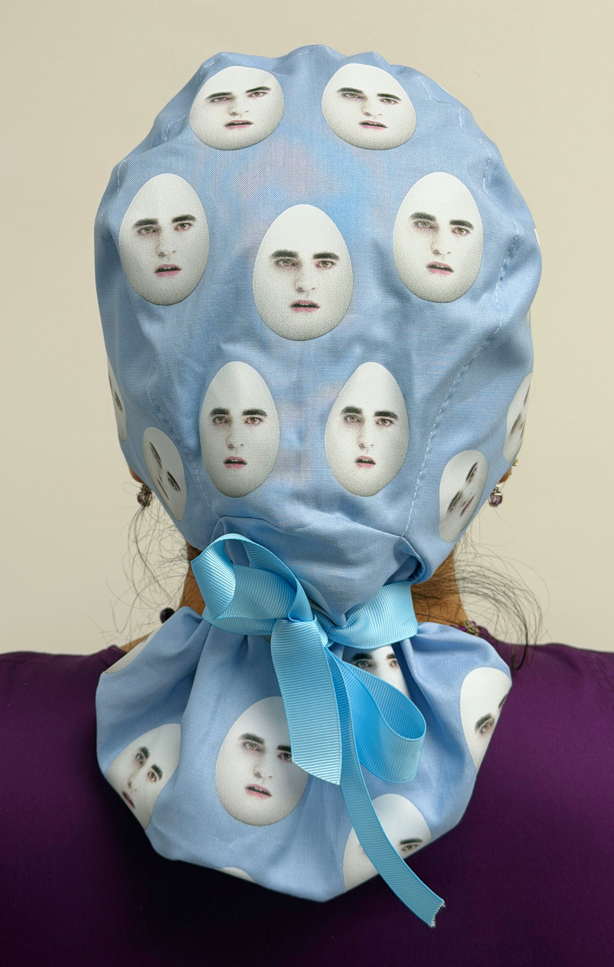 Eggward Funny Vampire Movie Custom Solid Color Ponytail