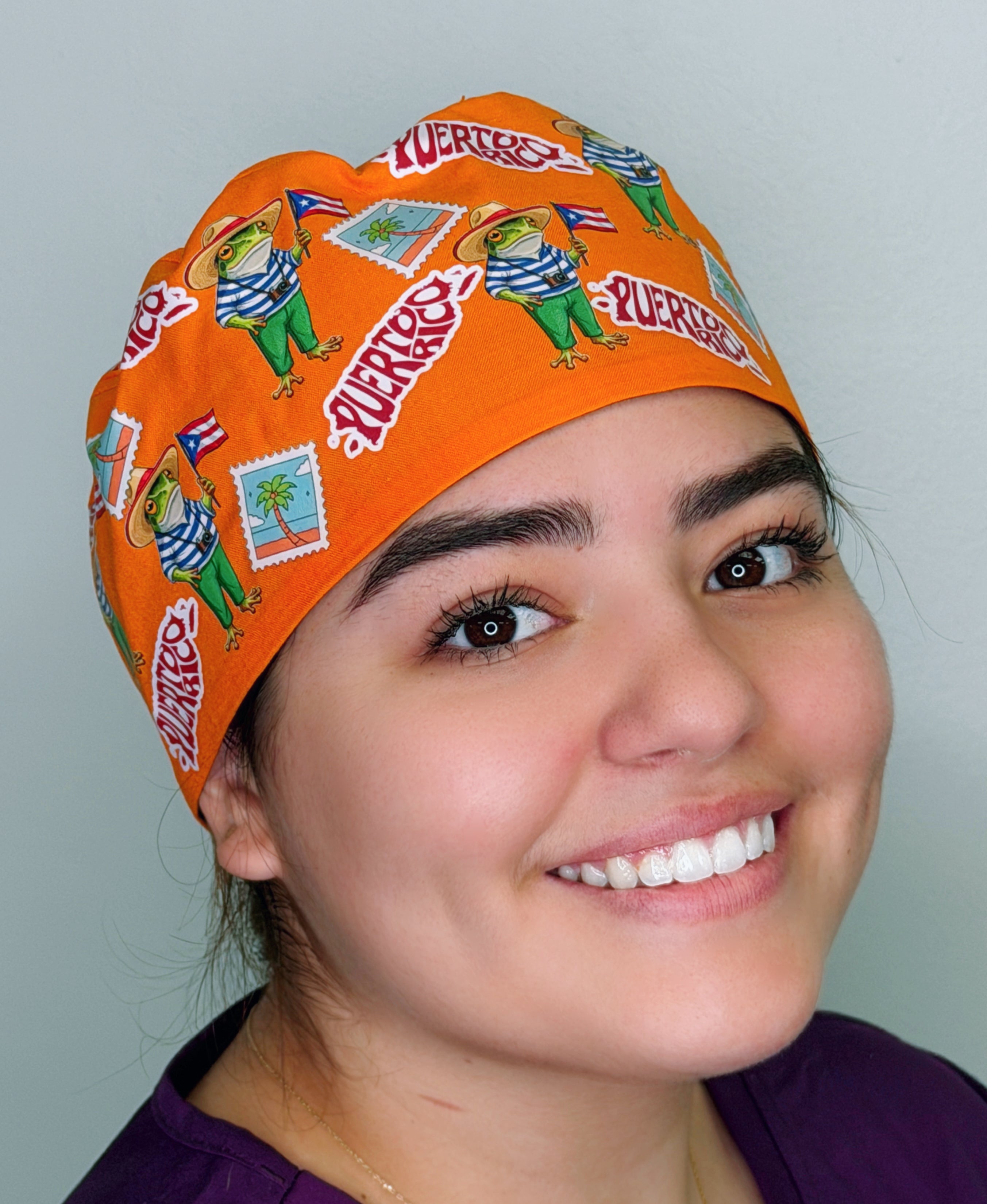 Puerto Rico Themed Funny Custom Solid Color Unisex Scrub Cap