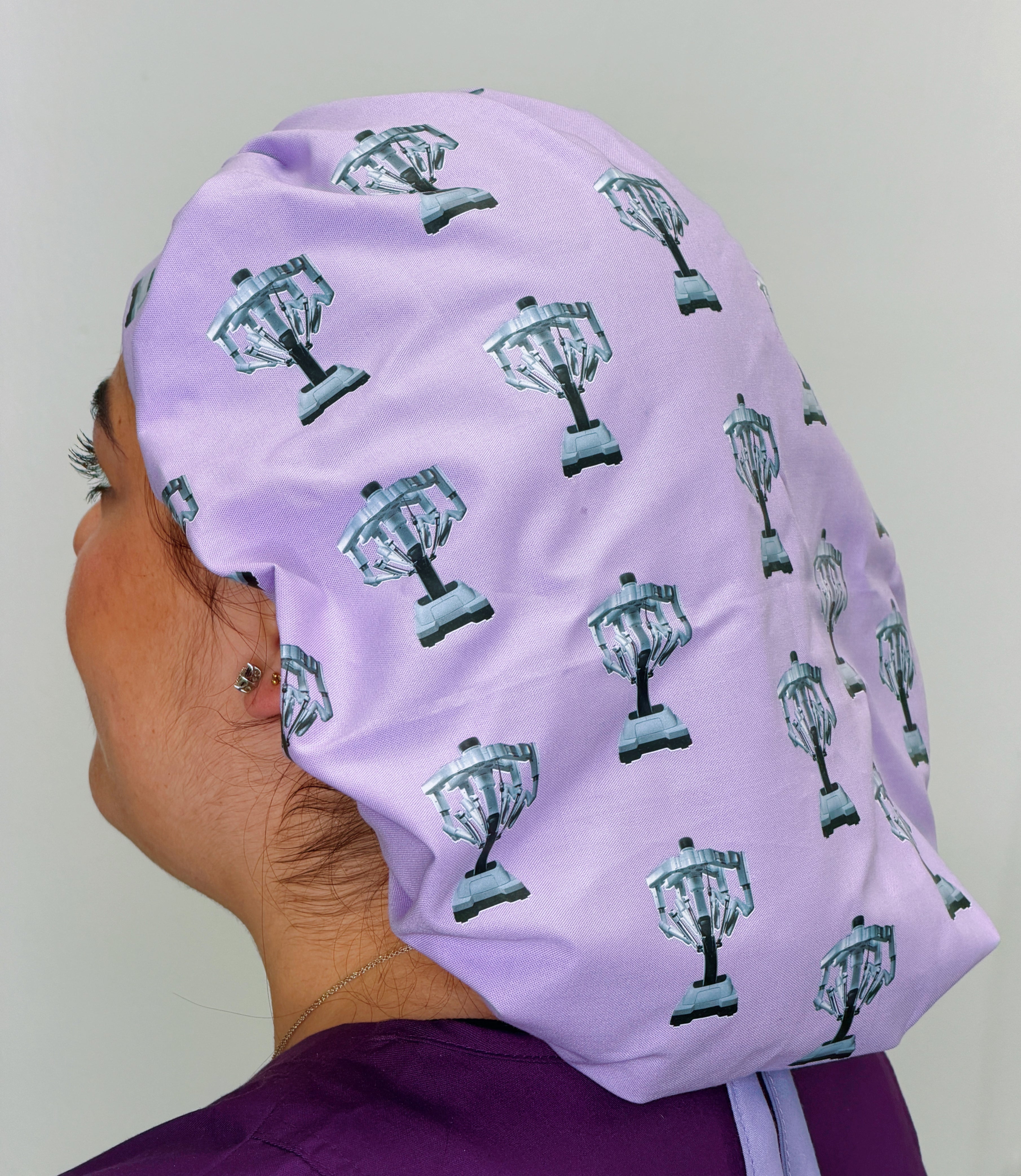 Robotic Surgery Themed Custom Solid Color Bouffant