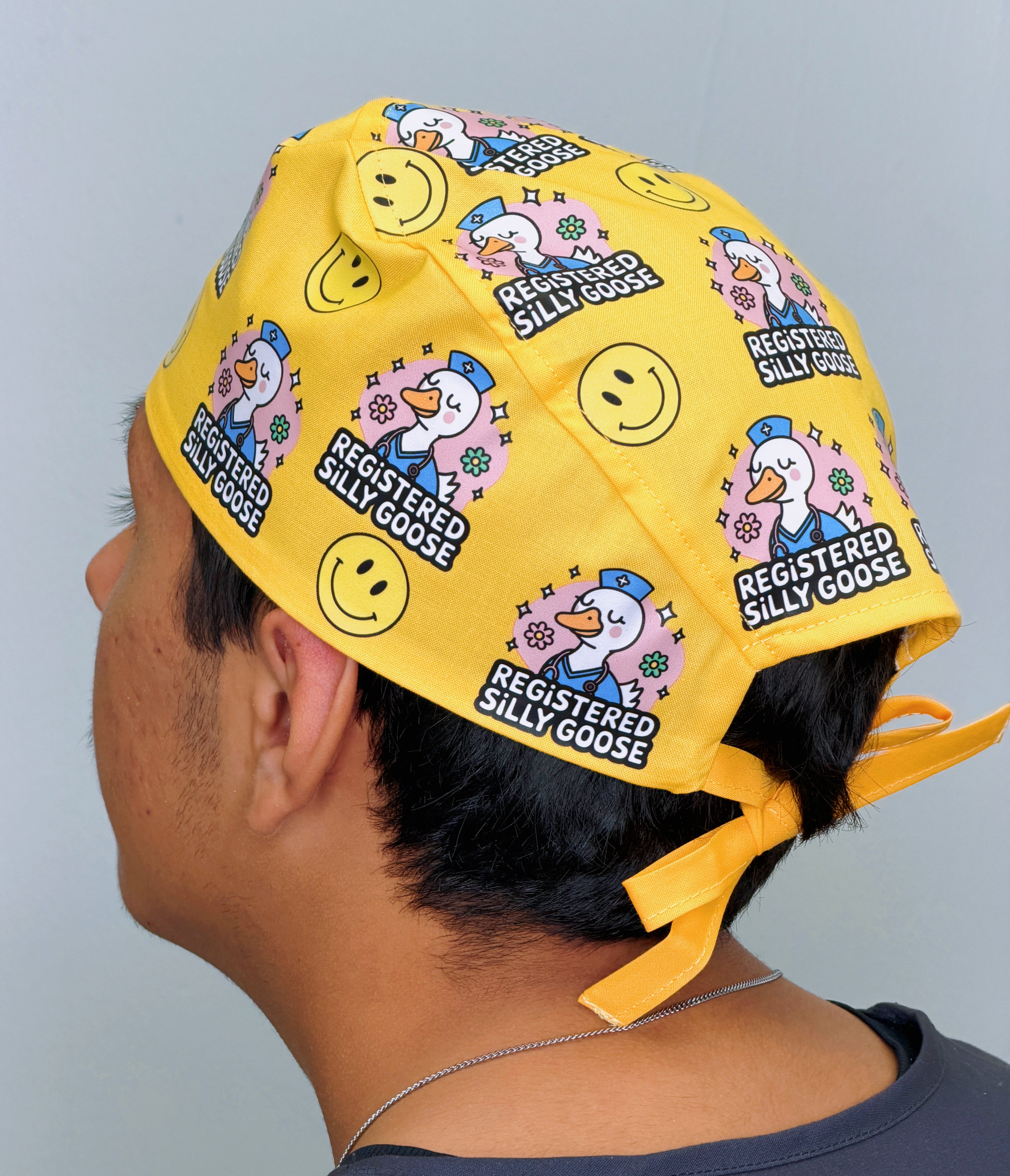 Funny Registered Silly Goose Themed Custom Customized Solid Color Unisex Scrub Cap by UscCreations