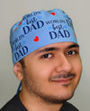 World's Best Dad Father's Day Custom Solid Color Unisex Scrub Cap