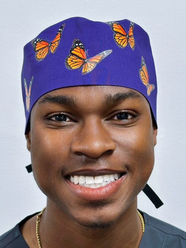 Monarch Butterfly Custom Solid Color Unisex Scrub Cap