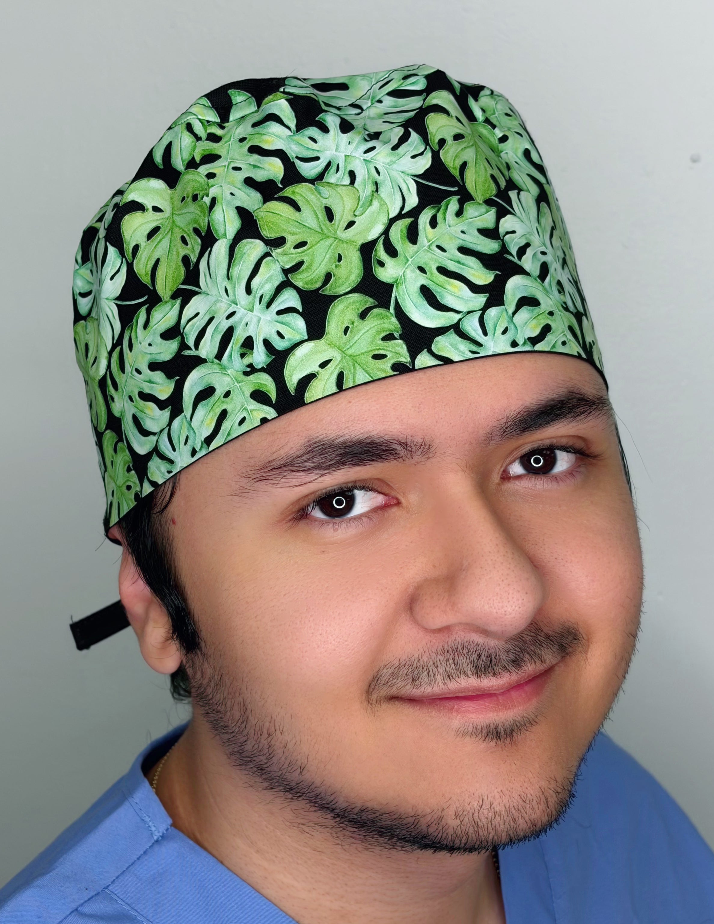Pothos Floral Themed Funny Custom Solid Color Unisex Scrub Cap