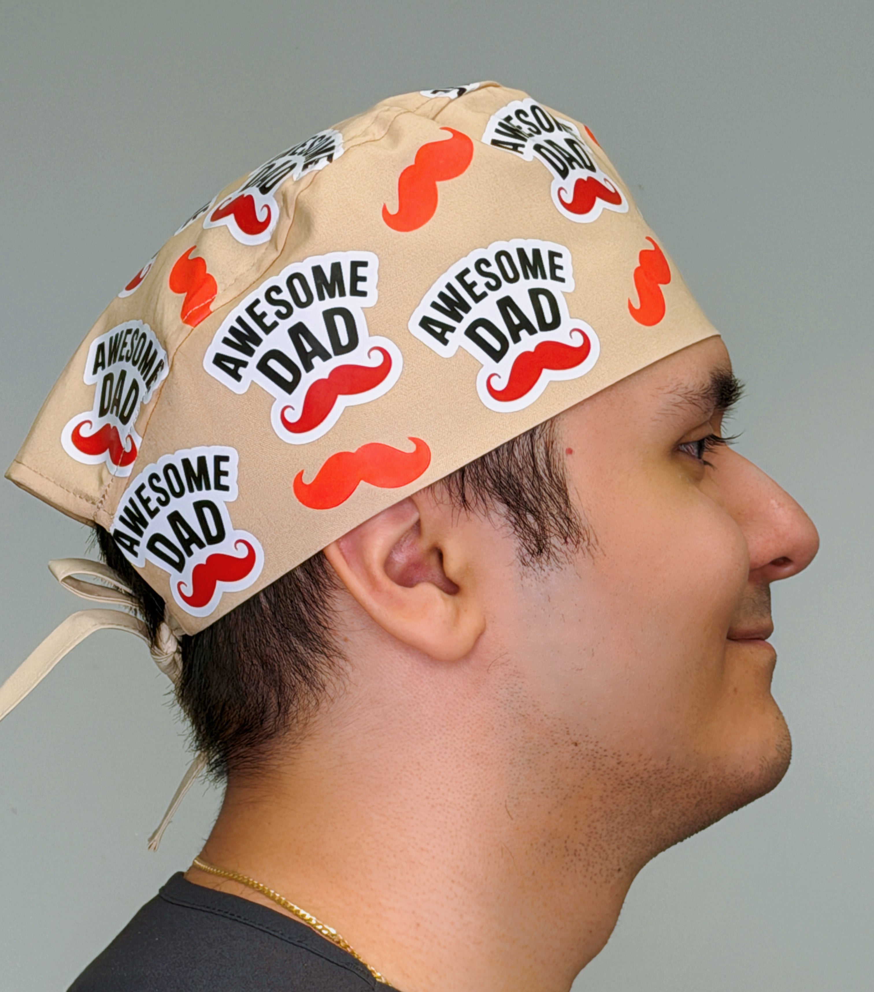 Awesome Dad Custom Solid Color Unisex Scrub Cap