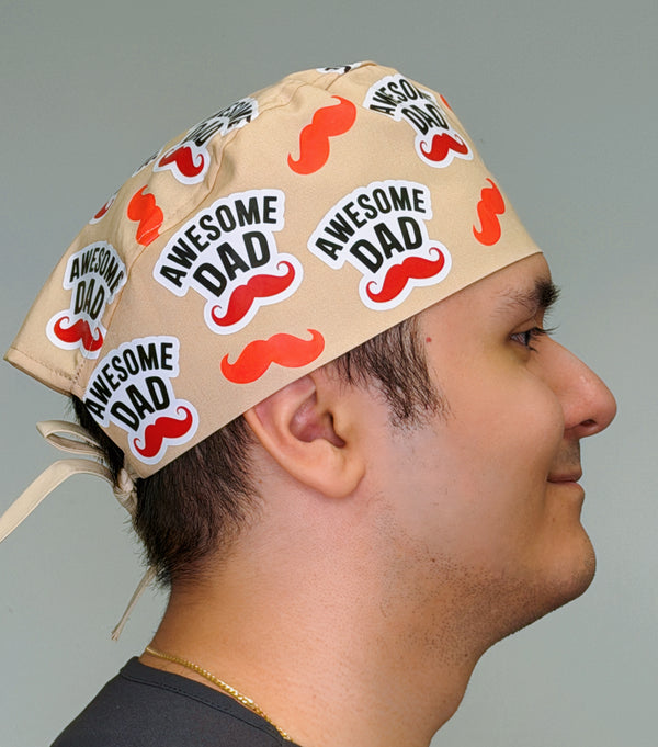 Awesome Dad Custom Solid Color Unisex Scrub Cap