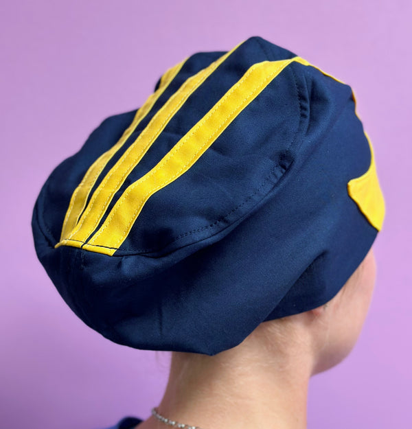 Michigan Helmet Inspired Customized Solid Color Euro Scrub Cap