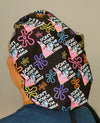Funny Patrick Star Scrub Cap – Don't Touch Me I'm Sterile Flowers Themed Custom Solid Color Bouffant (Copy)