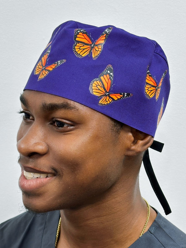 Monarch Butterfly Custom Solid Color Unisex Scrub Cap