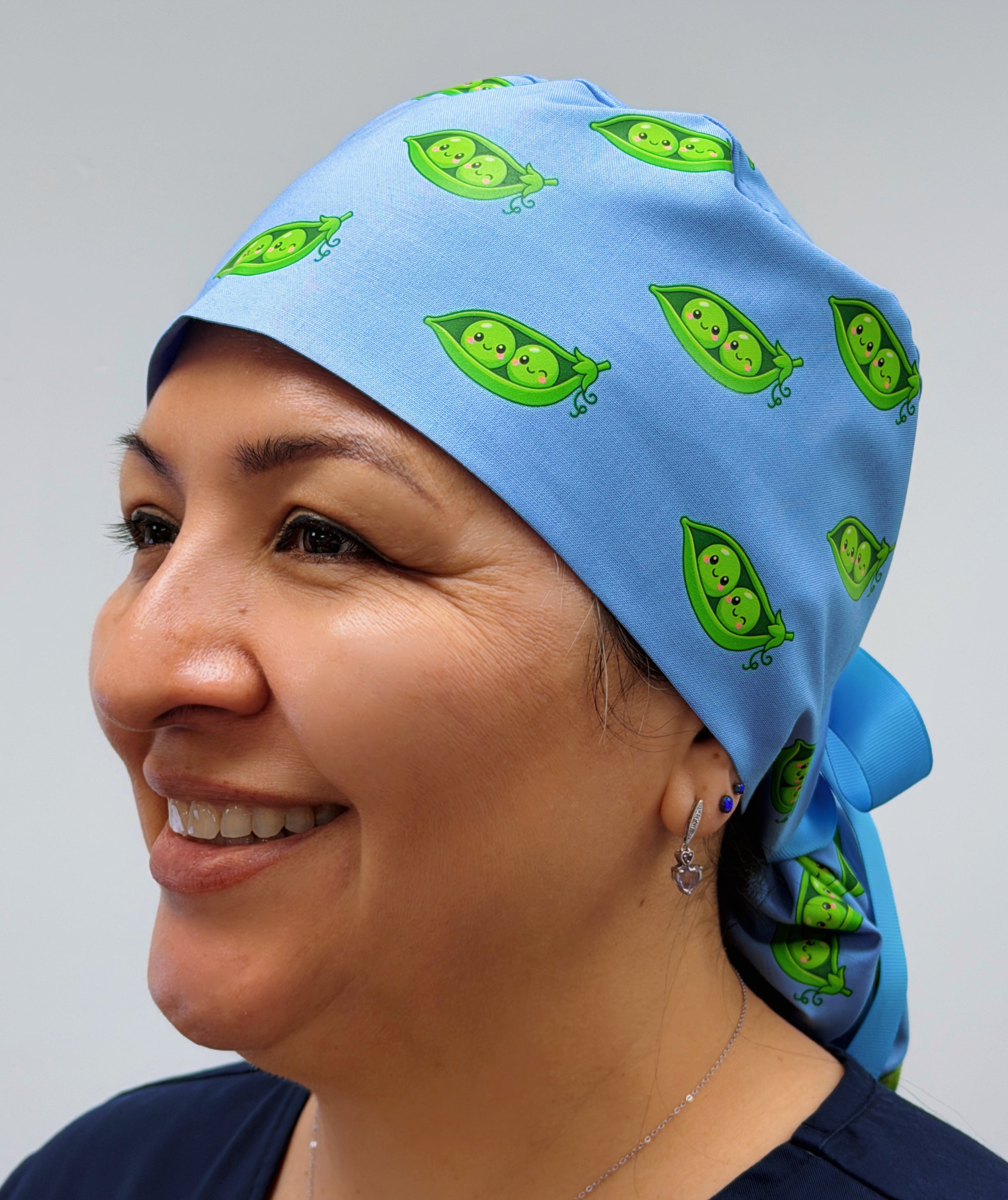 Cute Two Peas In A Pod Custom Solid Color Ponytail