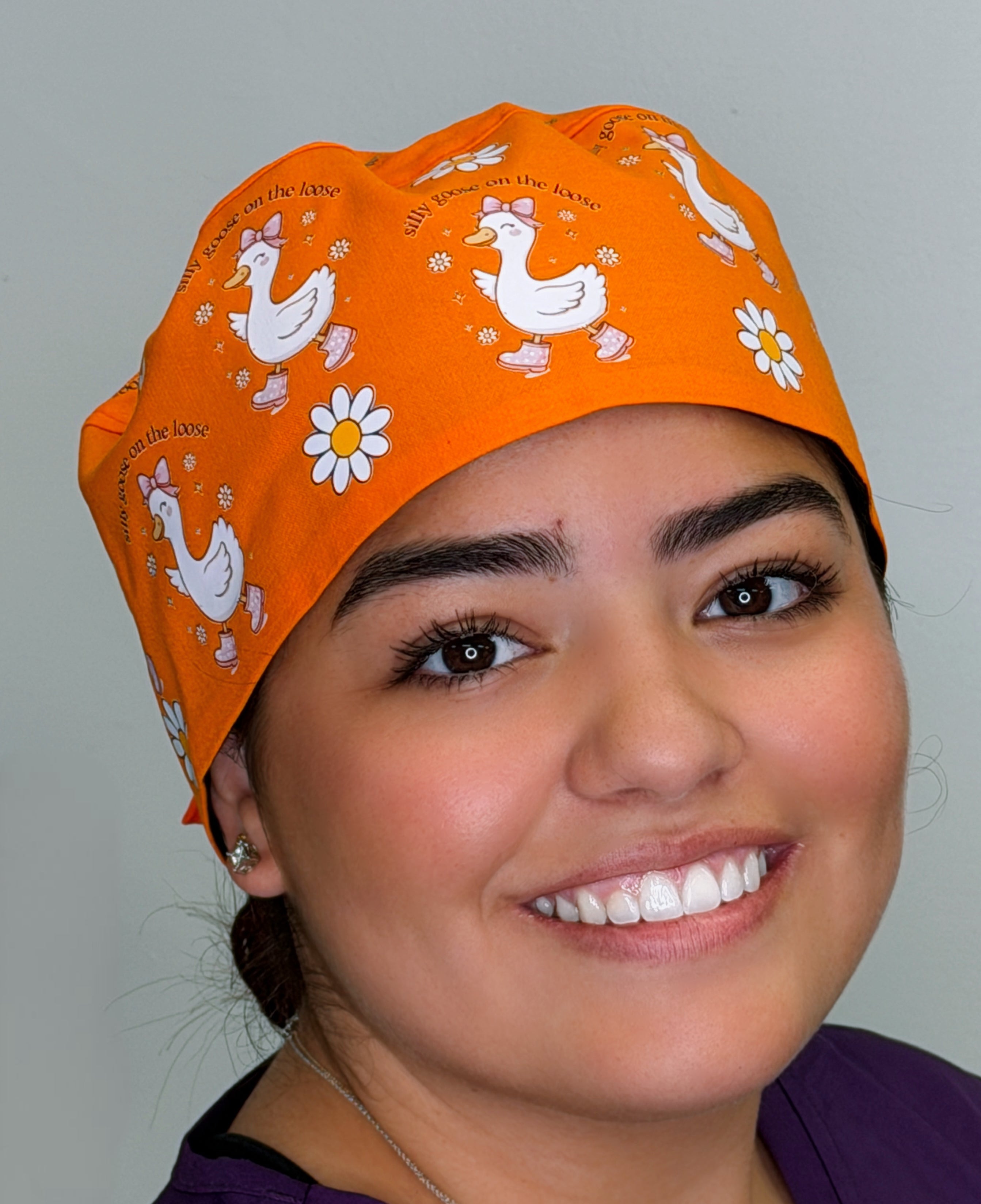 Silly Goose On The Loose Custom Solid Color Unisex Scrub Cap