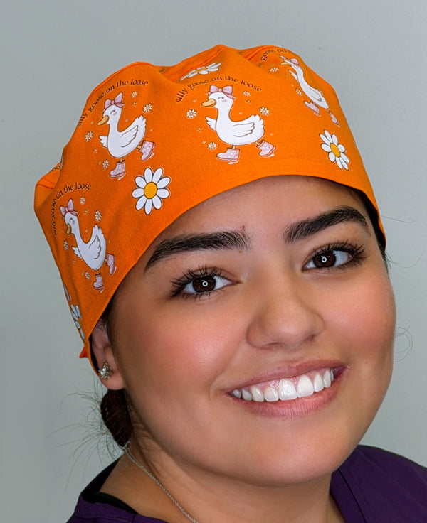 Silly Goose On The Loose Custom Solid Color Unisex Scrub Cap