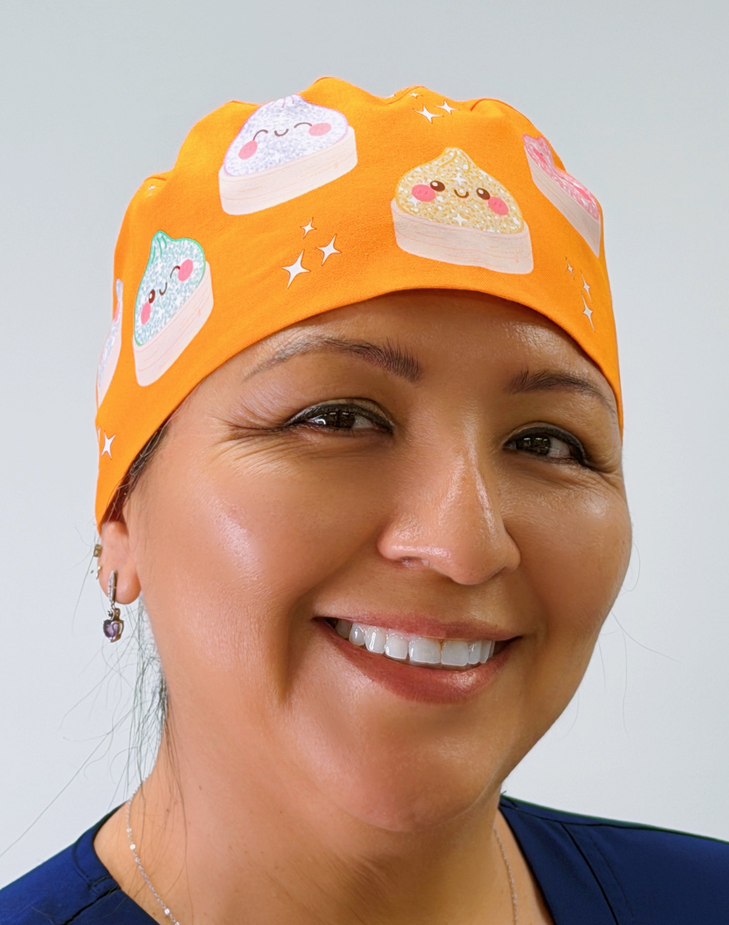 Popular Dumplings Custom Solid Color Unisex Scrub Cap