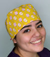 Pickleball Cute Flowers Themed Custom Solid Color Unisex Scrub Cap