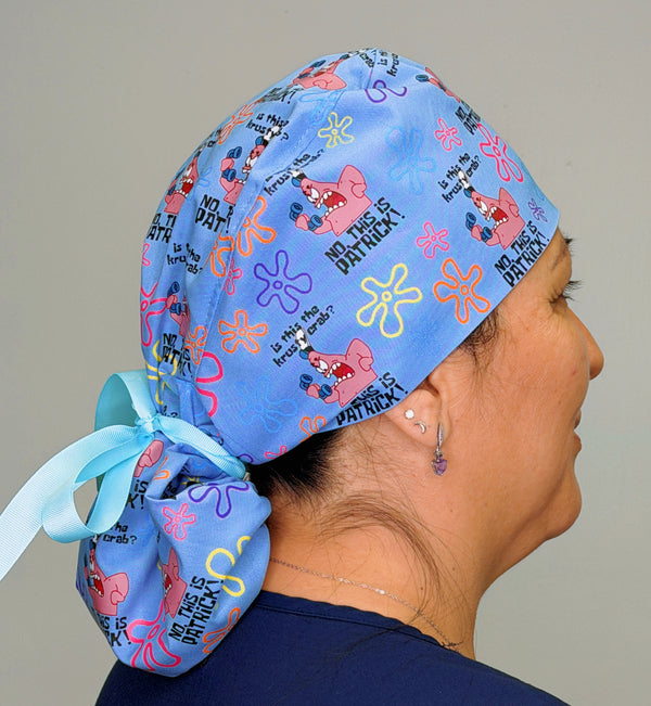 Patrick Funny No I'm Patrick with Flowers Custom Solid Color Ponytail