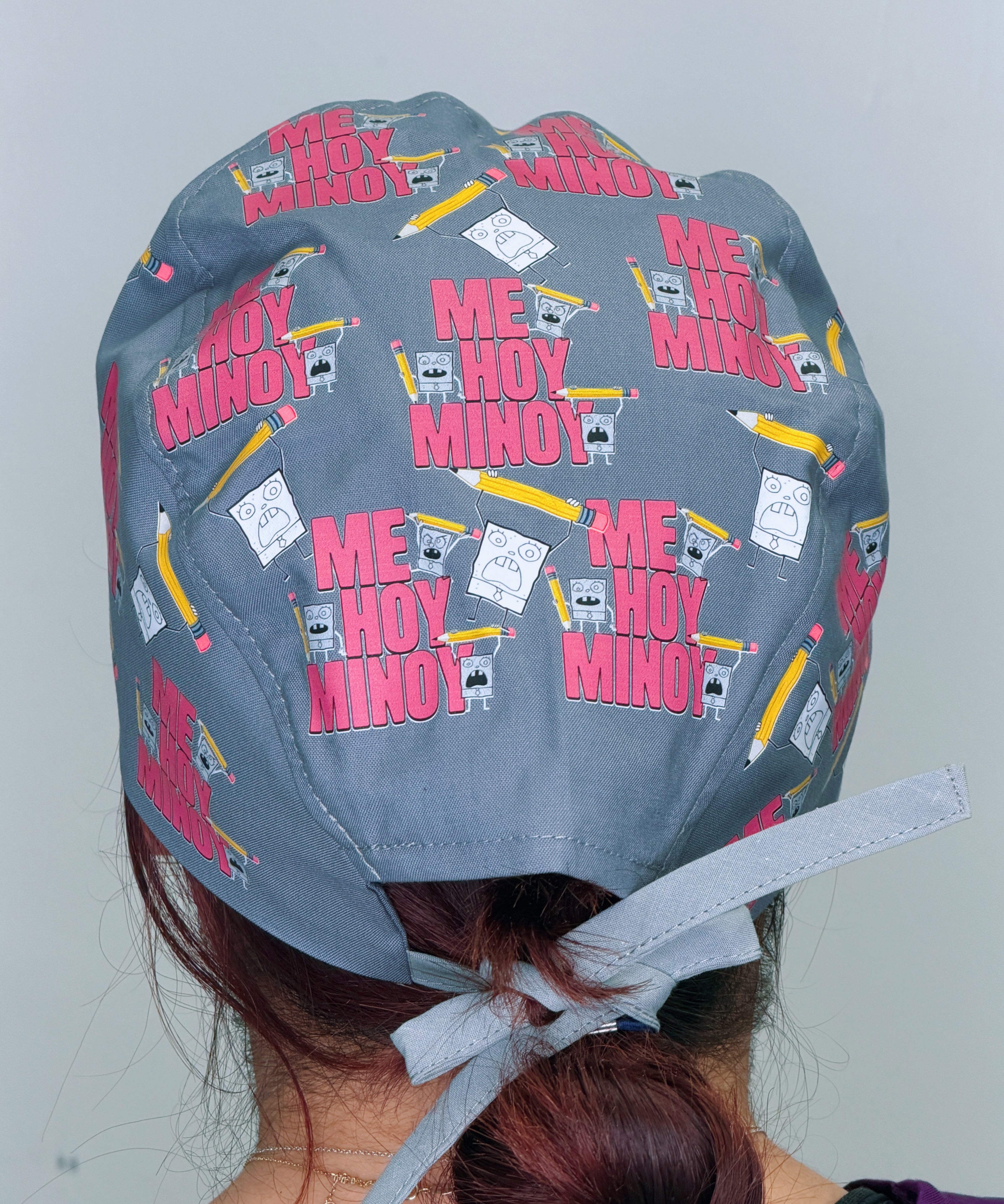 Funny DoodleBob Me Hoy Minoy Custom Solid Color Unisex Scrub Cap