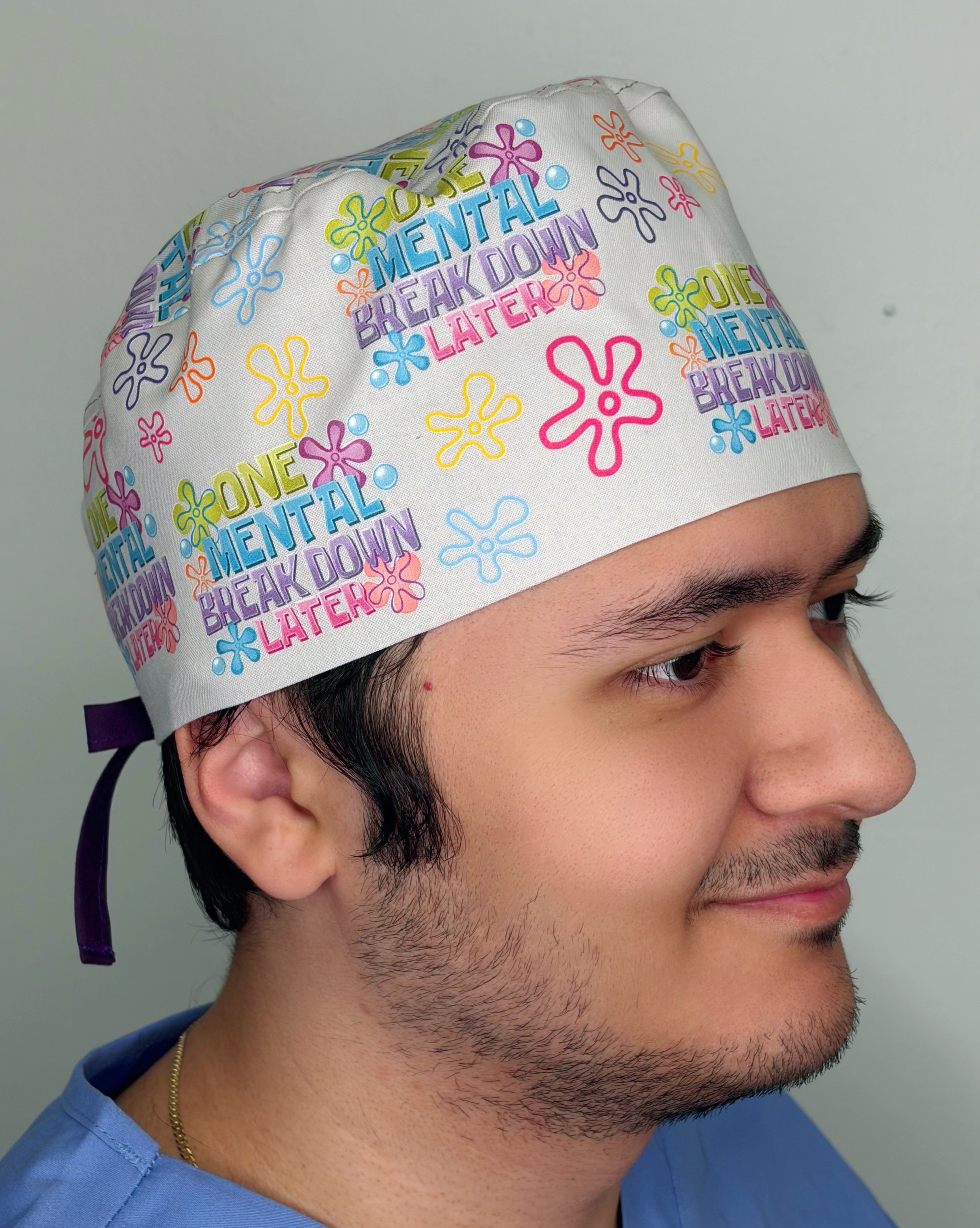 One Mental Breakdown Later Funny Custom Solid Color Unisex Scrub Cap