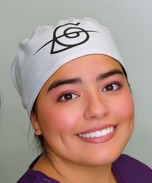 The Hidden Leaf Village Symbol Custom Solid Color Unisex Scrub Cap