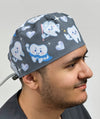 Custom Dentist Scrub Cap – Personalized Unisex Surgical Hat for Short Hair – Solid Color Medical Cap