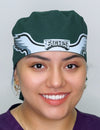 Philadelphia Helmet Inspired Customized Solid Color Ponytail Scrub Cap