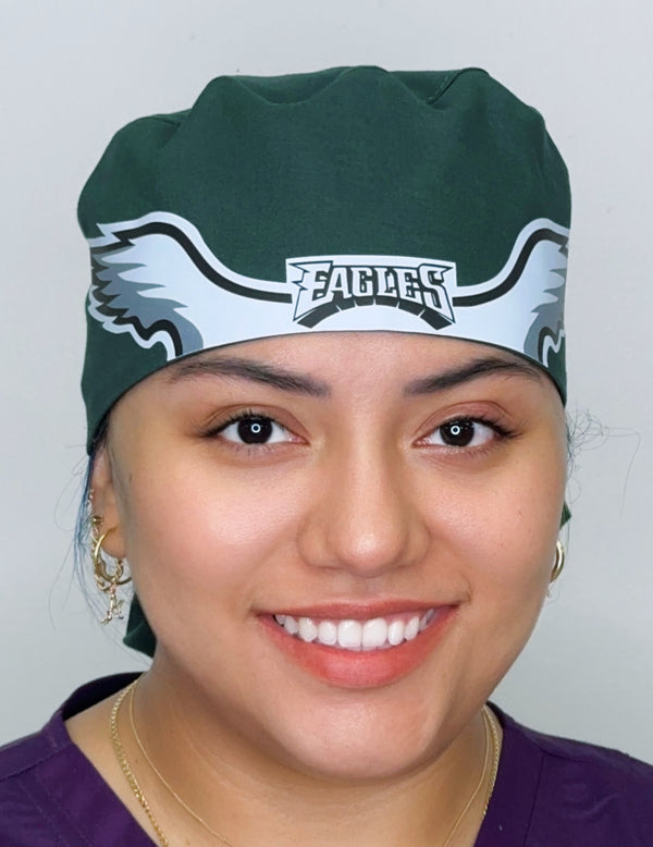 Philadelphia Helmet Inspired Customized Solid Color Ponytail Scrub Cap