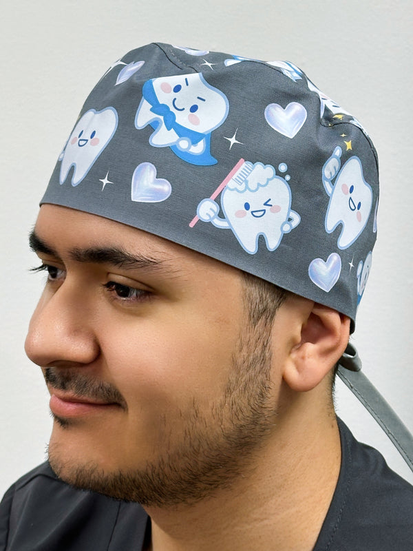 Custom Dentist Scrub Cap – Personalized Unisex Surgical Hat for Short Hair – Solid Color Medical Cap